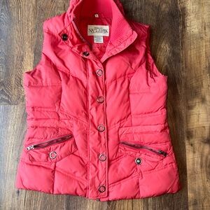 New York & Company Women's Padded Vest in Pink/Coral